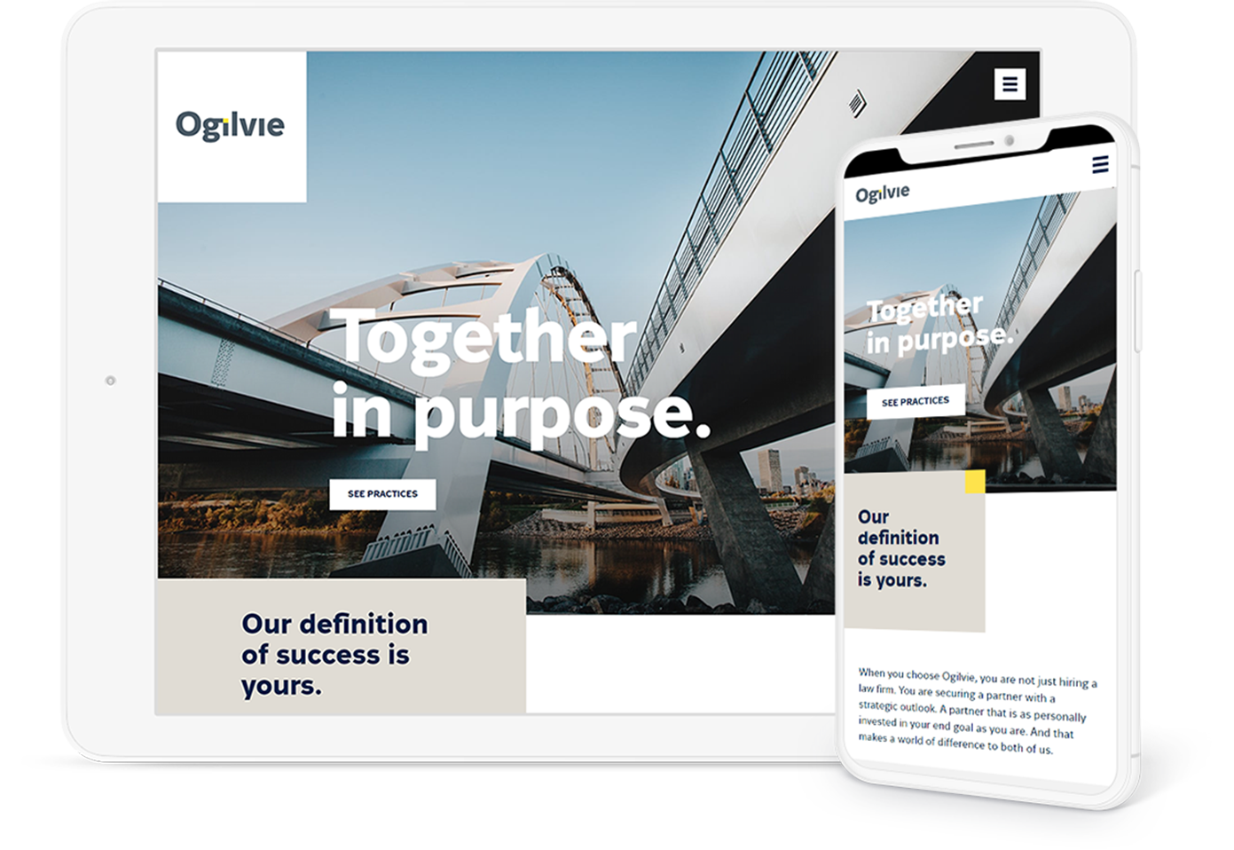 Oglivie LLP site Design 3